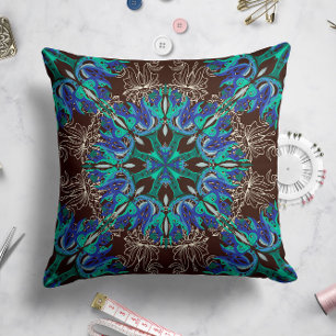 Celestial Bloom Kussen in Chocolade