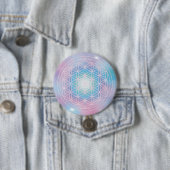 Celestial Bloom – Sacred Geometry Ronde Button 7,6 Cm (In situ)