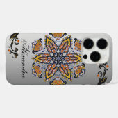 Celestial Bloom - Zwart-wit Mandala Case-Mate iPhone Case (Achterkant (horizontaal))