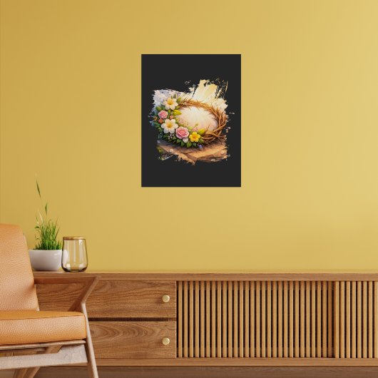 Celestial Blooming Crown of Thorns 3D Papercut Poster (Woonkamer 2)