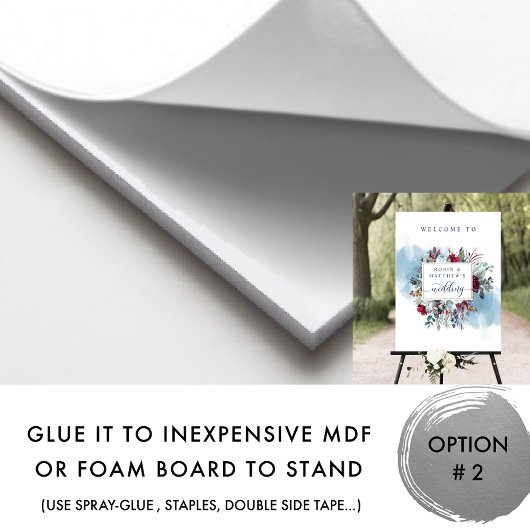 Celestial Blooms, Floral Wedding Welcome Sign. Poster