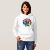 Celestial Blossom: Buitenaards Roos Hoodie (Voorkant volledig)