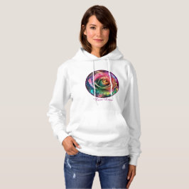 Celestial Blossom: Buitenaards Roos Hoodie