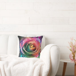 Celestial Blossom: Buitenaards Roos Kussen