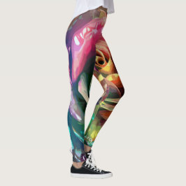 Celestial Blossom: Buitenaards Roos Leggings