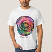 Celestial Blossom: Buitenaards Roos T-shirt (Voorkant)