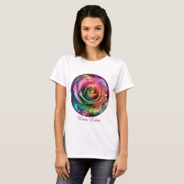 Celestial Blossom: Buitenaards Roos T-shirt