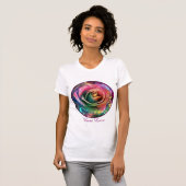 Celestial Blossom: Buitenaards Roos T-shirt (Voorkant volledig)