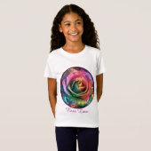 Celestial Blossom: Buitenaards Roos T-shirt (Voorkant volledig)