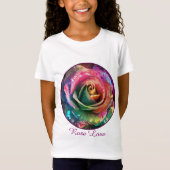 Celestial Blossom: Buitenaards Roos T-shirt (Voorkant)