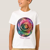 Celestial Blossom: Buitenaards Roos T-shirt (Voorkant)