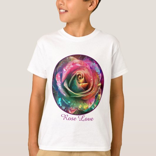 Celestial Blossom: Buitenaards Roos T-shirt (Voorkant)