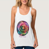 Celestial Blossom: Buitenaards Roos Tanktop (Voorkant)