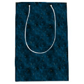 Celestial Blue and Gold Sterrennacht Crescent Moon Medium Cadeauzakje (Voorkant)