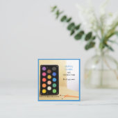 Celestial Blue Artist / Tutor / Educator Kunstlera Vierkante Visitekaartje (Staand voorkant)