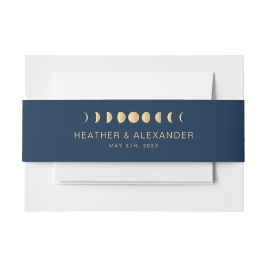 Celestial Blue Belly Band Uitnodigingen Wikkel (Voorkant Voorbeeld)