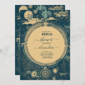 Celestial Blue en Golg Tarot Kaart Bridal (Voorkant / Achterkant)