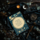 Celestial Blue en Golg Tarot Kaart Bruiloft