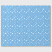Celestial Blue en White Sterrennacht Gift Wrap Cadeaupapier (Vlak)