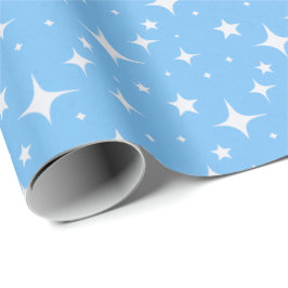 Celestial Blue en White Sterrennacht Gift Wrap Cadeaupapier