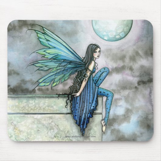 Celestial Blue Fairy Art Mousepad Muismat (Voorkant)