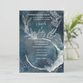 Celestial Blue Flower Moon Kaart (Staand voorkant)