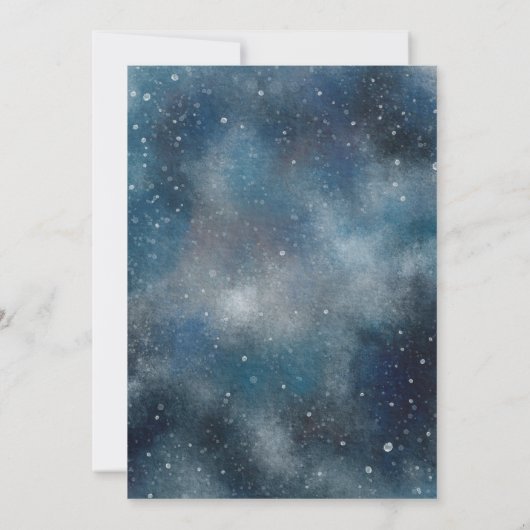 Celestial Blue Flower Moon Kaart (Achterkant)