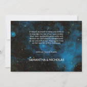 Celestial Blue Galaxy Cosmic Minimalist Chic Cool Bedankkaart (Achterkant)