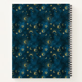 Celestial Blue & Gold Sterrennacht Dream Journal Notitieboek (Achterkant)