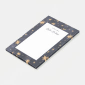 Celestial Blue met Faux Gold Stars Post-it® Notes (Schuin)