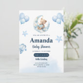 Celestial Blue Moon Beer Baby shower Kaart (Staand voorkant)