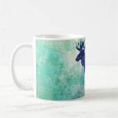Celestial Blue Moose Silhouette Koffiemok (Links)