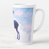 Celestial Blue Moose Silhouette Latte Mok (Rechts)