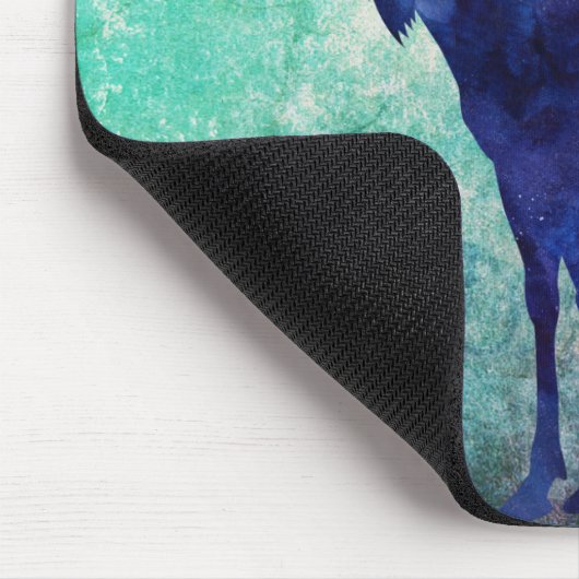 Celestial Blue Moose Silhouette Muismat (Hoek)