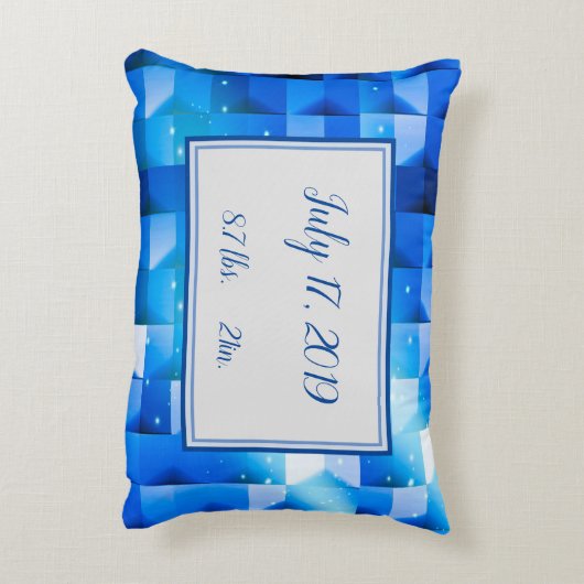 CELESTIAL BLUE PAPER WEAVE WELKOM BABY GEPERSONALI ACCENT KUSSEN (Achterkant (Verticaal))