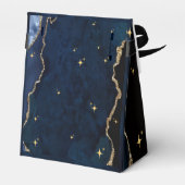  Celestial Blue Quinceanera Midnight Stars Moon  Bedankdoosjes (Achterkant)