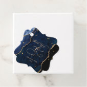  Celestial Blue Quinceanera Midnight Stars Moon  Bedankjes Labels (In situ)