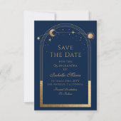 Celestial Blue Save The Date Verjaardag Quinceaner (Voorkant)