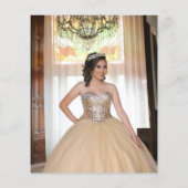 Celestial Blue Save The Date Verjaardag Quinceaner (Achterkant)