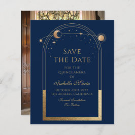 Celestial Blue Save The Date Verjaardag Quinceaner
