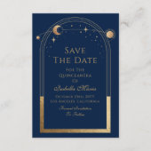 Celestial Blue Save The Date Verjaardag Quinceaner (Voorkant)