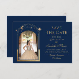 Celestial Blue Save The Date Verjaardag Quinceaner