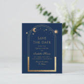 Celestial Blue Save The Date Verjaardag Quinceaner (Staand voorkant)