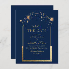 Celestial Blue Save The Date Verjaardag Quinceaner