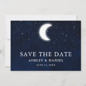 Celestial Blue Sky Moon slaat de datum op Save The Date (Voorkant)