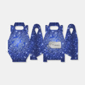 Celestial Blue Swirls & Stars Gable Favor Box Bedankdoosjes (Uitgevouwen)