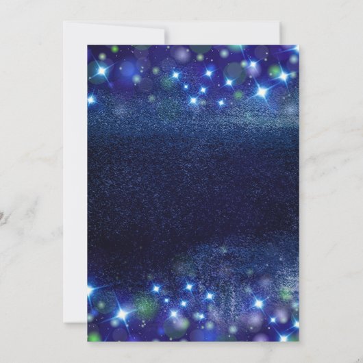 Celestial Blue Twinkle Lights 50ste verjaardagsfee Kaart (Achterkant)