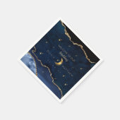 Celestial Blue Wedding Midnight Stars Moon  Servet (Hoek)