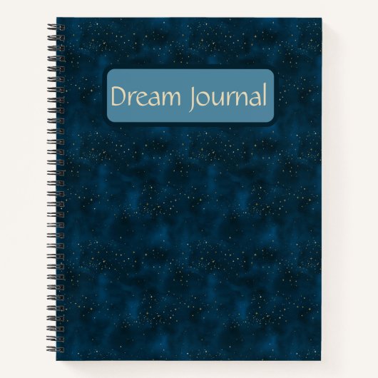 Celestial Blue & White Sterrennacht Dream Journal Notitieboek (Voorkant)