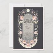 Celestial Blush Blossom Art Nouveau Bridal Shower Kaart (Voorkant)